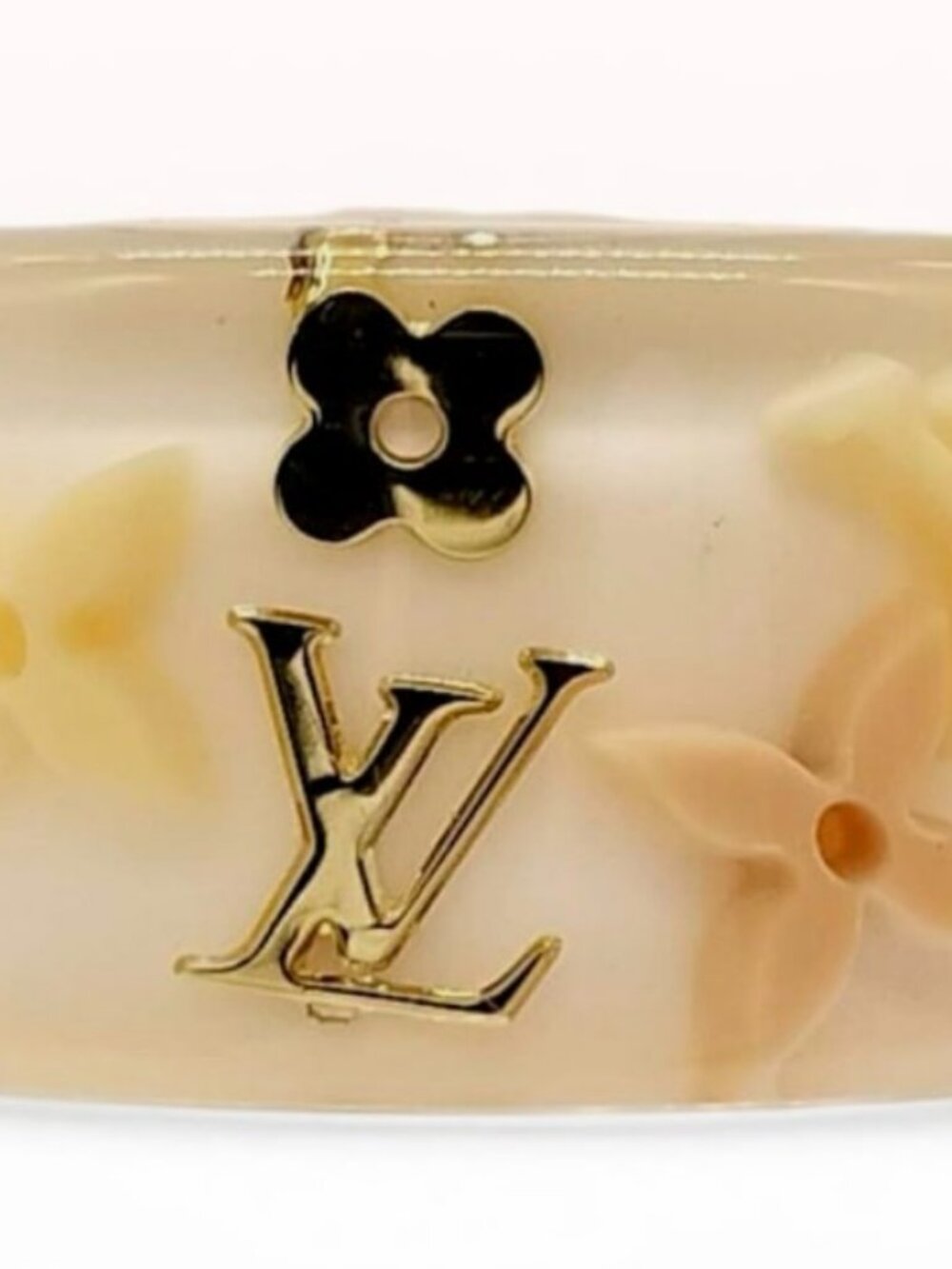 Authentic Louis Vuitton Berg Farandole Beige Resin Ring